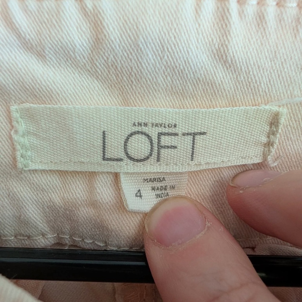 LOFT Cropped Pants in Pale Pink - Picture 2 of 3